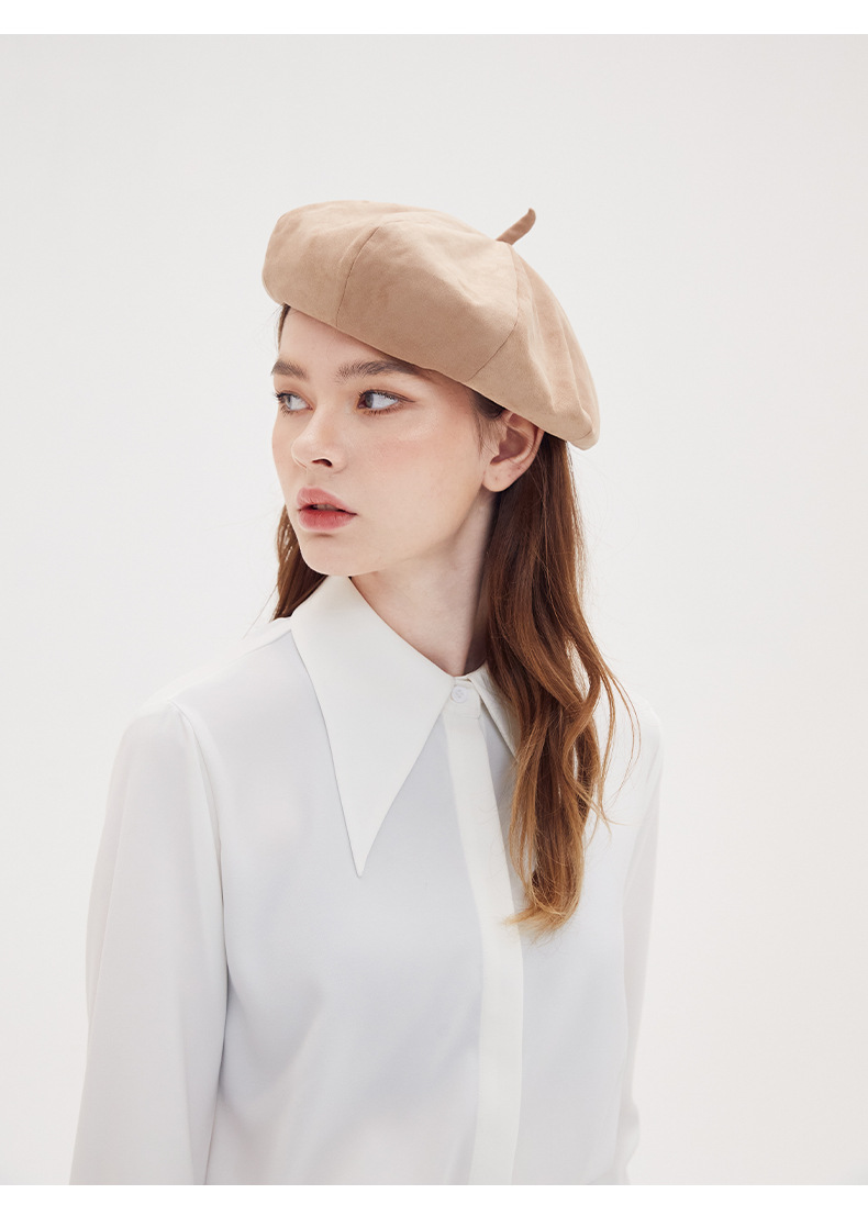 贝雷帽女秋冬潮牌ins脸小英伦帽复古保暖画家帽日系八角帽子批发采购