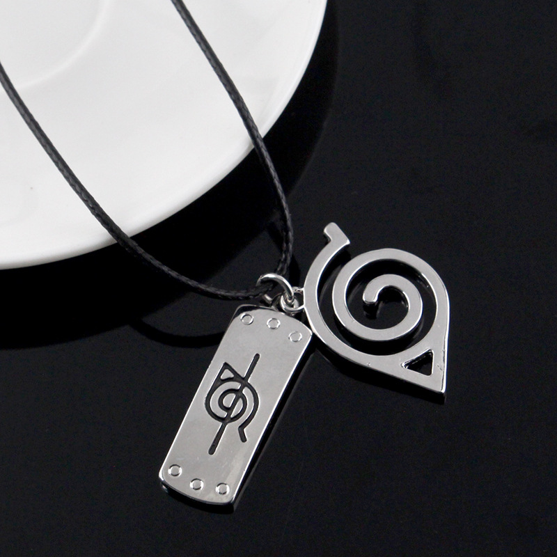 跨境货源动漫周边火影忍者木叶忍者标志护额吊坠项链叛忍标志颈链