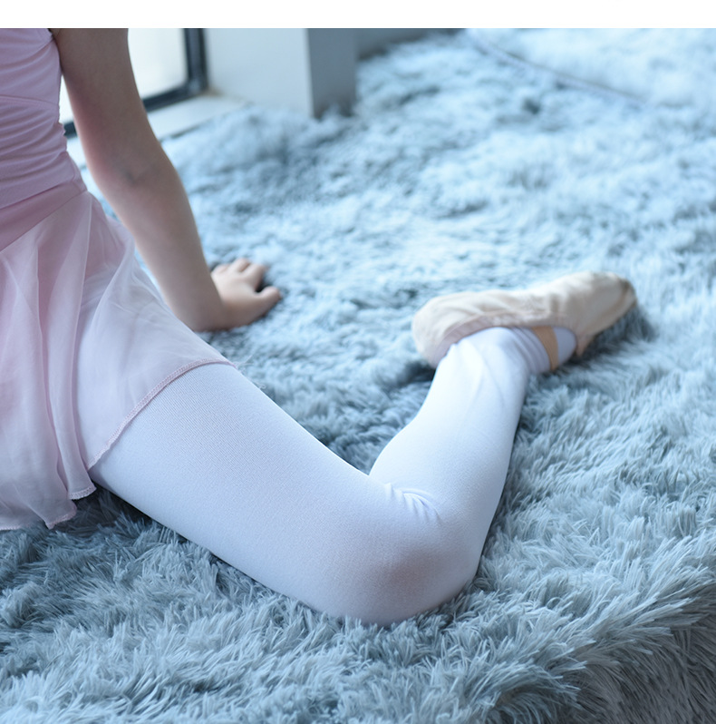 舞蹈袜加厚秋冬加绒大码白色女童连裤袜亚马逊biyouti舞蹈袜880d