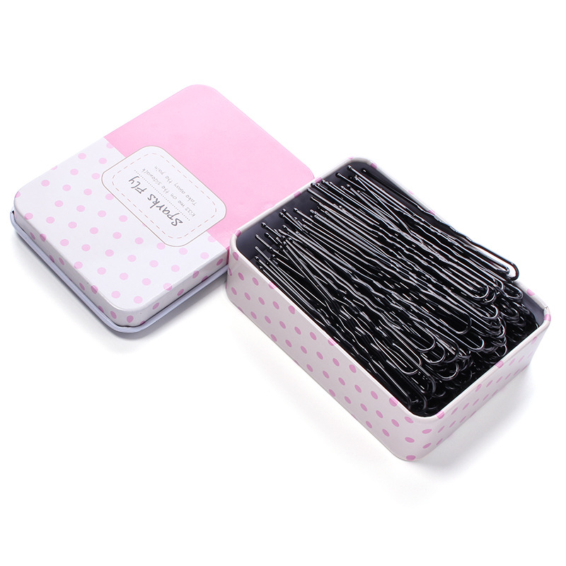 黑色u型夹发小盘发u形夹u型卡发卡固定发大头饰插针盘头卡子发夹