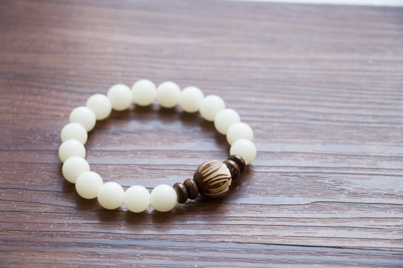 白菩提子佛珠手链手串男女义乌商贸城情侣单层景区旅游饰品