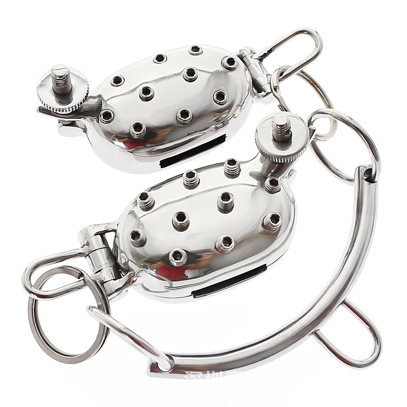 不锈钢球担架贞操装置男用贞操锁cbt阴茎环sm情趣用品