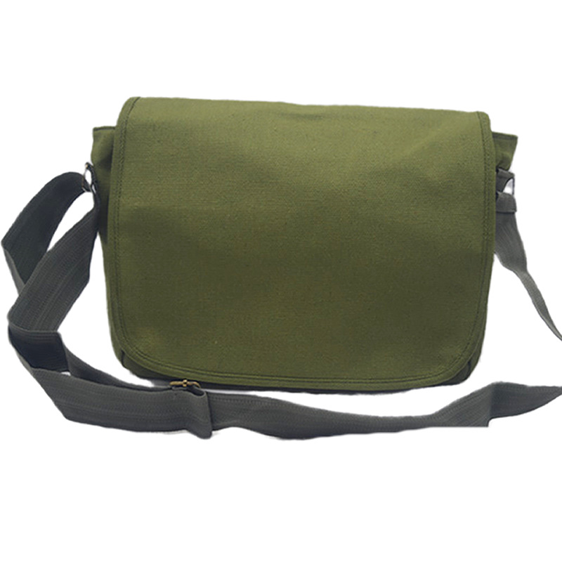 军绿老式怀旧绿书包帆布单肩包斜挎红卫兵解放包为人民服务雷锋包