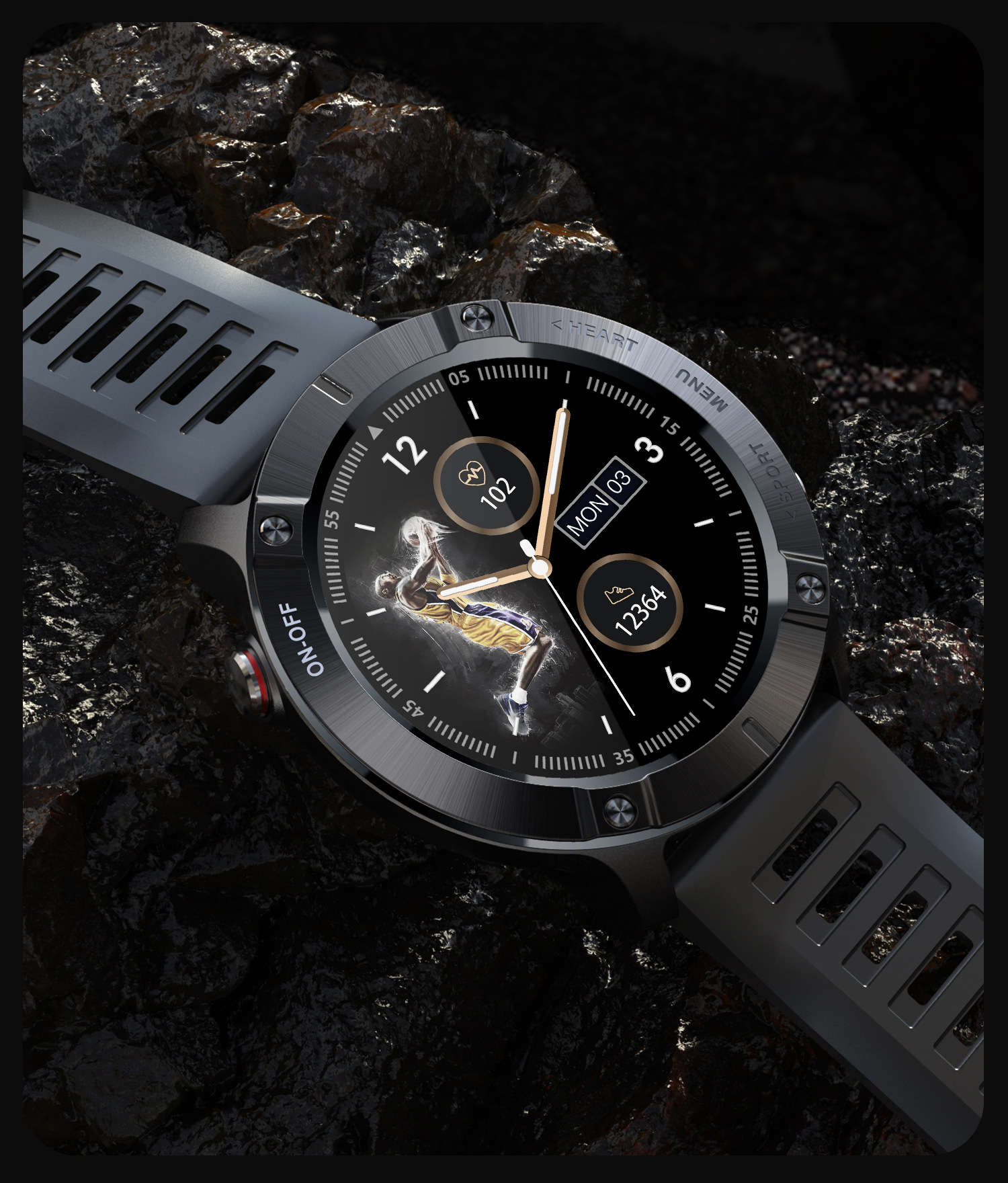 mc01智能手表户外运动跨境新款不锈钢面圈防水全圆屏蓝牙信息提醒