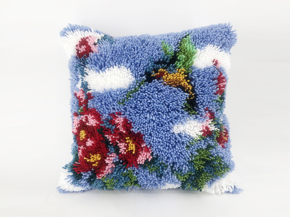 cmc段段绣抱枕 段段绣diy 段段绣材料包 latch hook