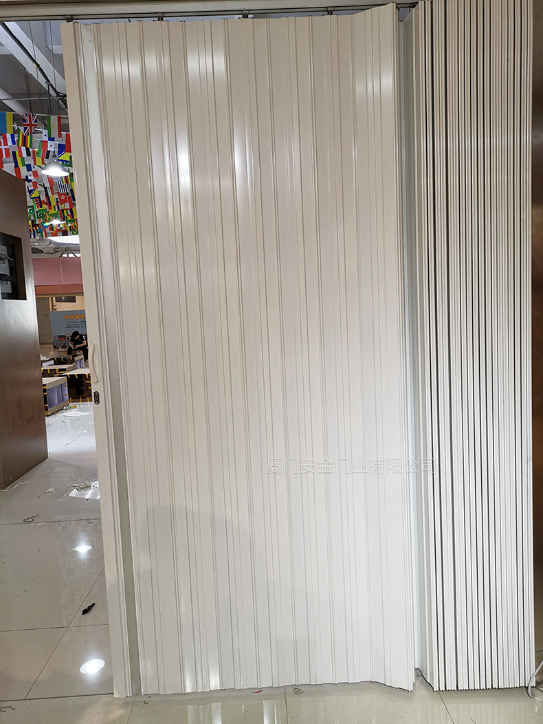 全铝折叠门 街铺加强铝合金折叠门有地轨便宜全铝门折叠门厂家