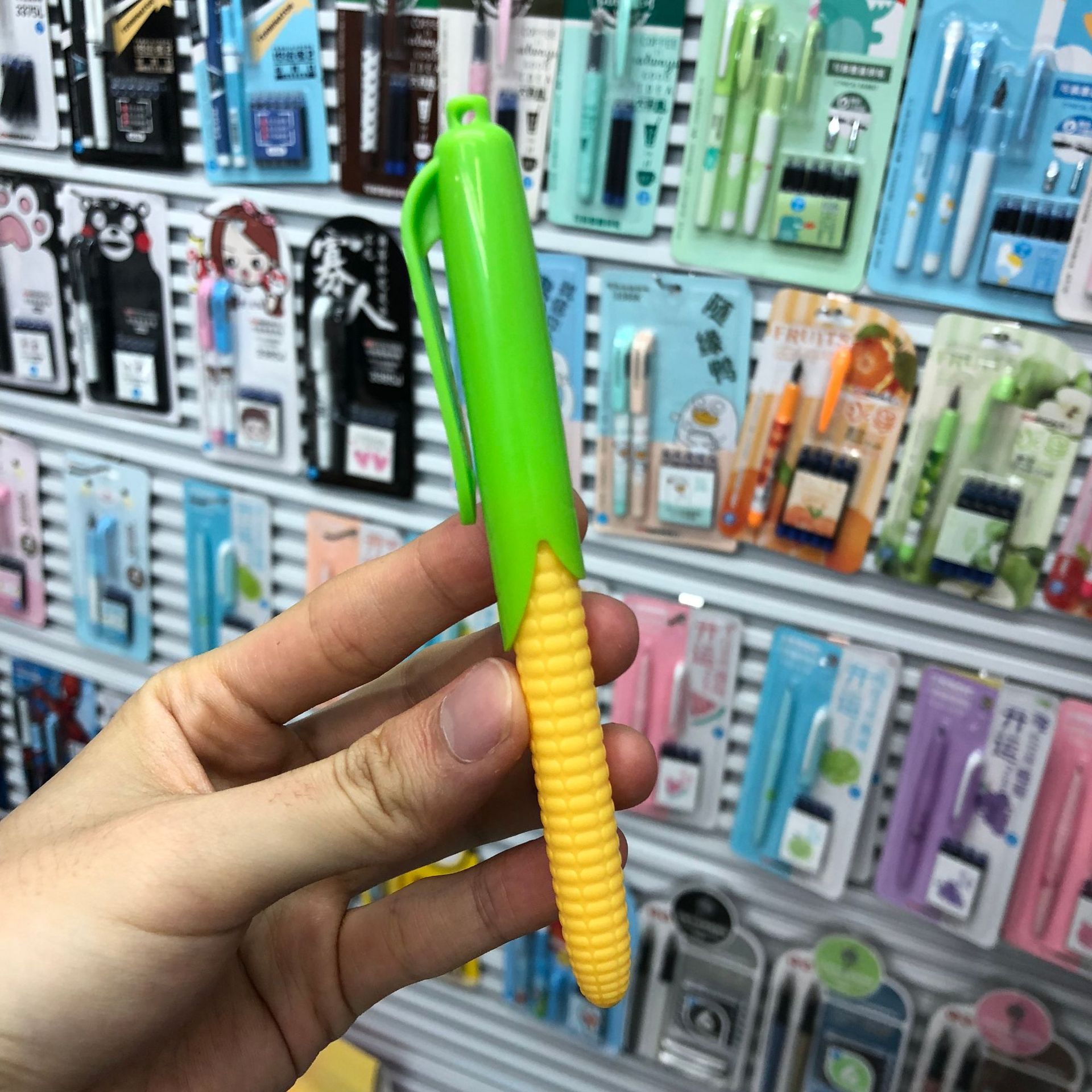 米尔帅散装玉米钢笔 可换墨囊钢笔内带吸墨器 小学生钢笔可爱风