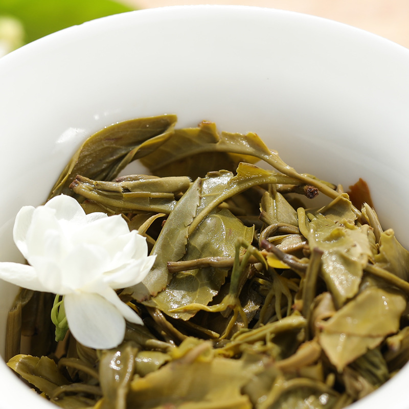 云南茉莉普洱散茶200g七彩云南工厂直营普茶花韵大叶种普洱生茶