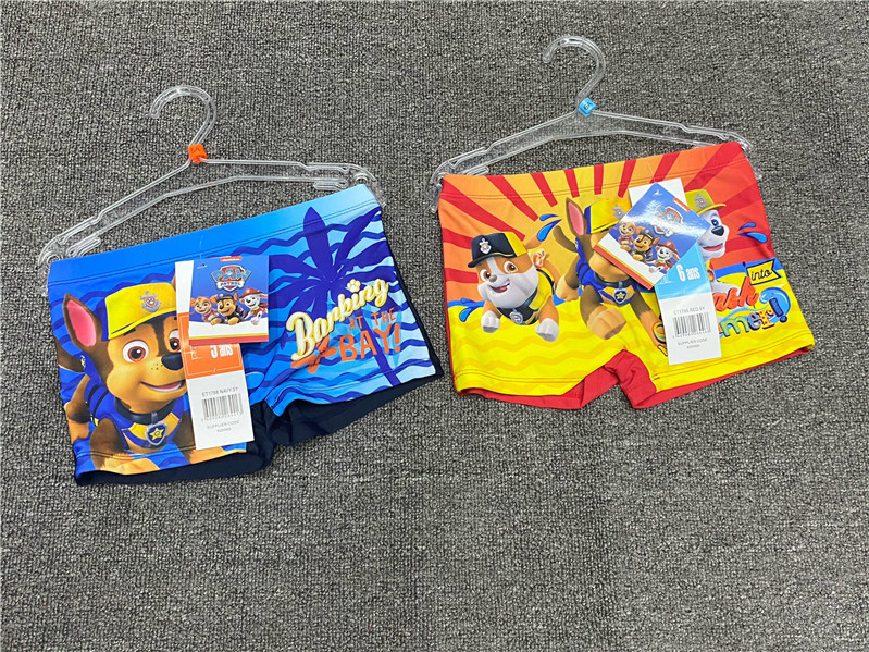 GW-3406-B外贸出口卡通美国欧洲欧美整单泳裤男童原箱带衣架