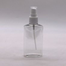 90ml毫升 PET 方形/收腰 透明 塑料喷雾瓶 酒精消毒水 液体包装瓶