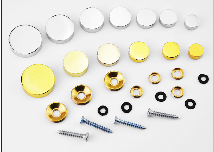 加厚纯铜镜钉广告螺丝钉平面装饰钉亚克力装饰钉装饰盖玻璃钉