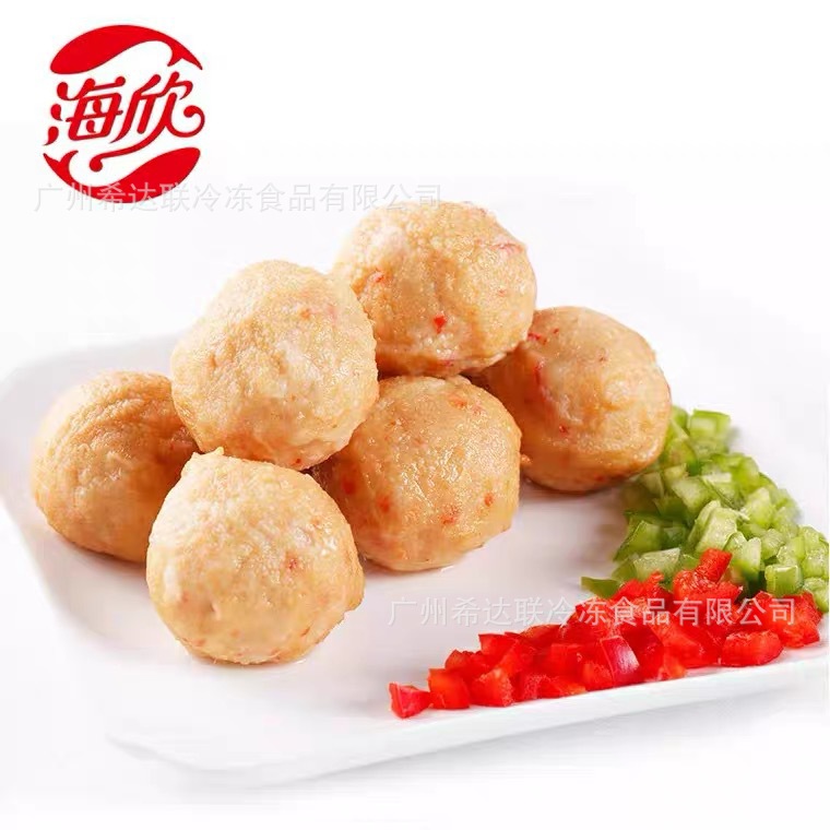 安井爆汁香辣鱼丸 5斤*4包/箱 火锅麻辣烫丸子食材速冻香辣鱼果