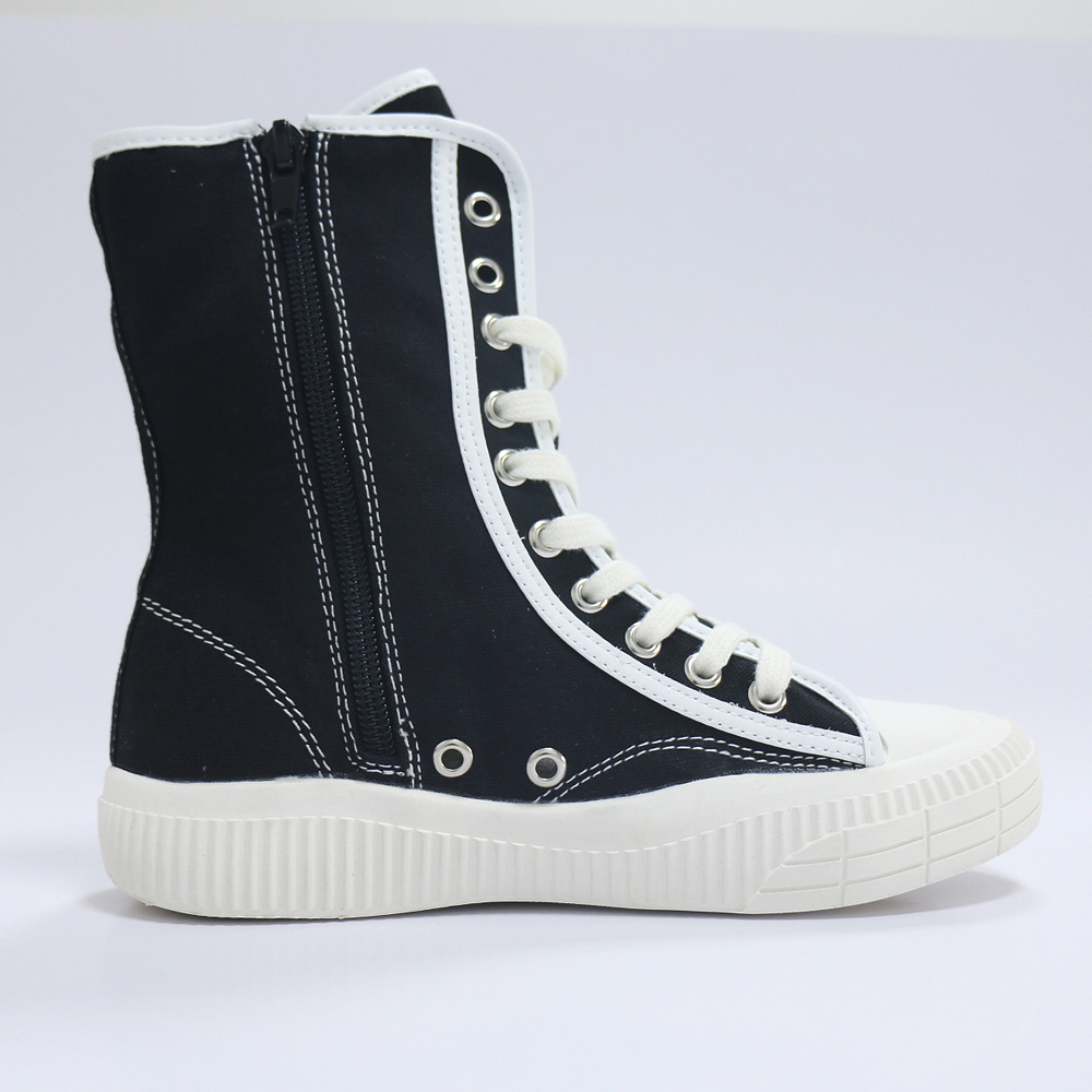 厂家直销高帮中筒纯色帆布鞋2020年秋季平底百搭休闲鞋童鞋中性款