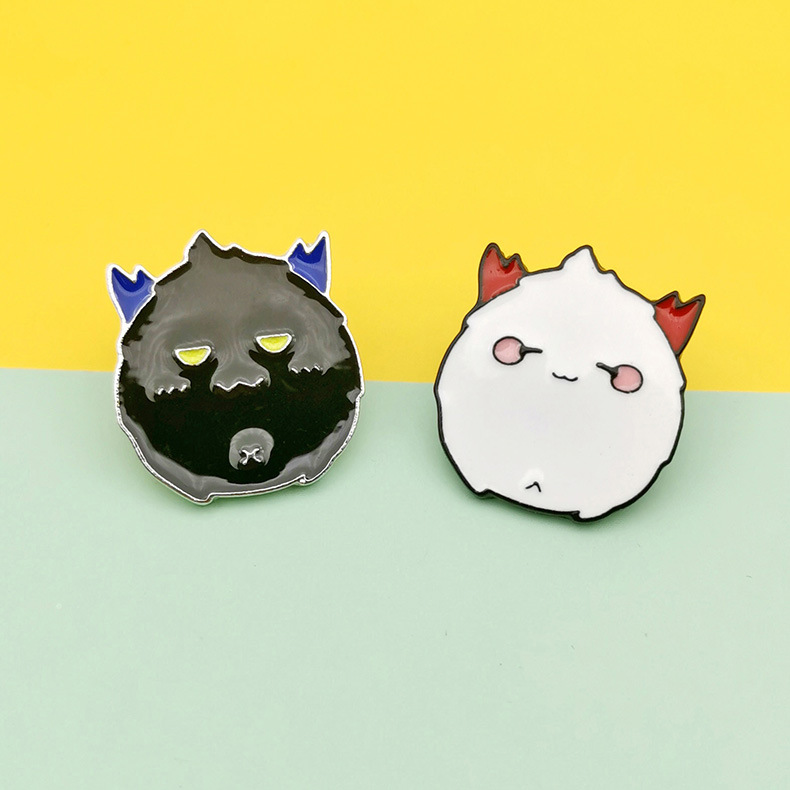 小恶魔胸针卡通可爱别针饰品情侣女防走光胸花金属衣服配饰徽章