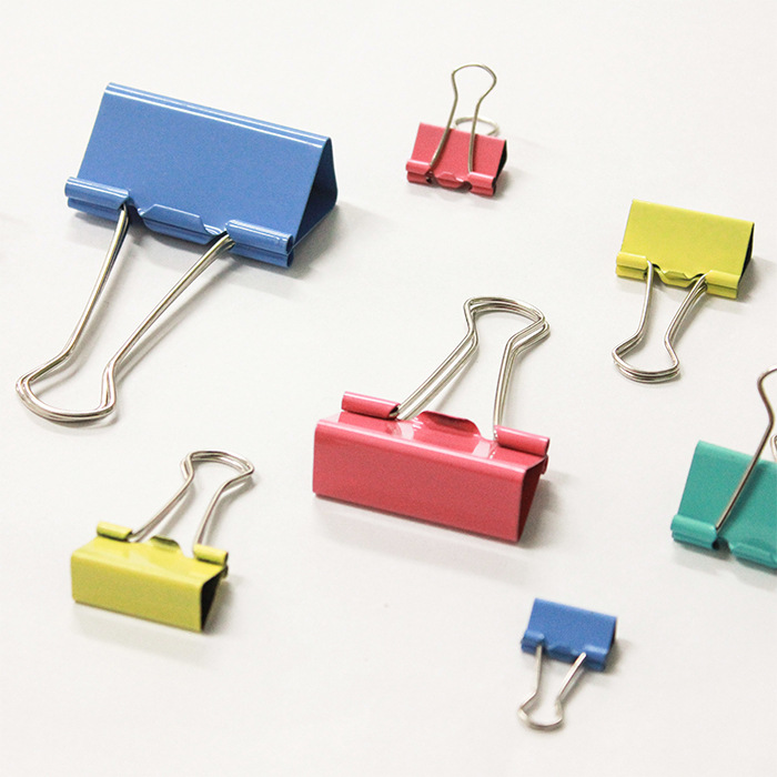 彩色长尾夹小夹子文件夹大小号试卷夹书夹燕尾夹铁票据夹办公文具