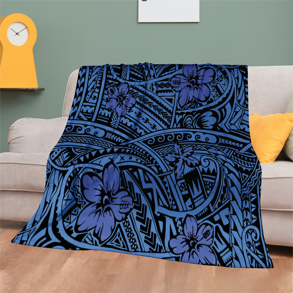 外贸礼品毯定制 多功能毛毯 波西米亚元素 图案定制毛毯 儿童毛毯