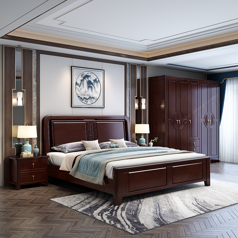 样板间新中式床