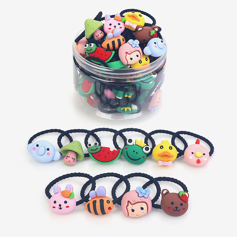 Children's Hair Rope Hair Elastic Band Does Not Hurt Hair Girls Headdress Little Hair Ring Korean Suit Baby Hair Accessories Boxed