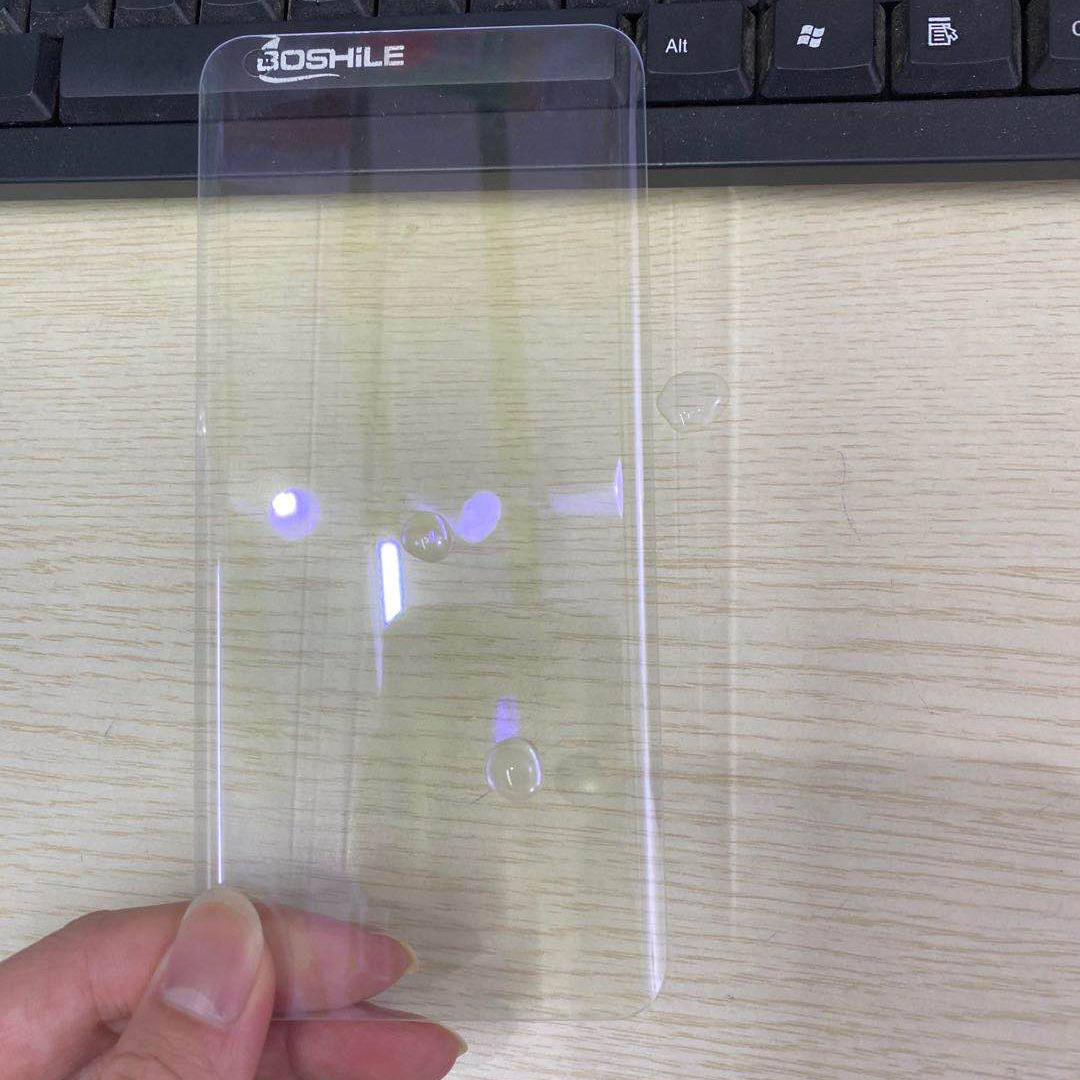 opporeno4pro uv钢化膜适用find x2曲面3d保护膜reno3prouv紫光膜-阿