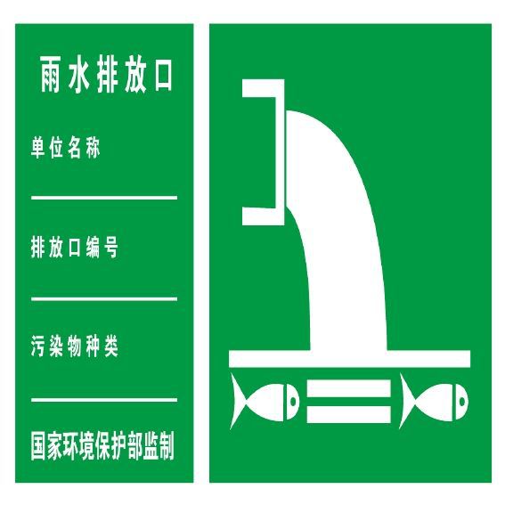 雨水排放口标识牌 污水排放口标志牌铝板安全警示提示牌定制做