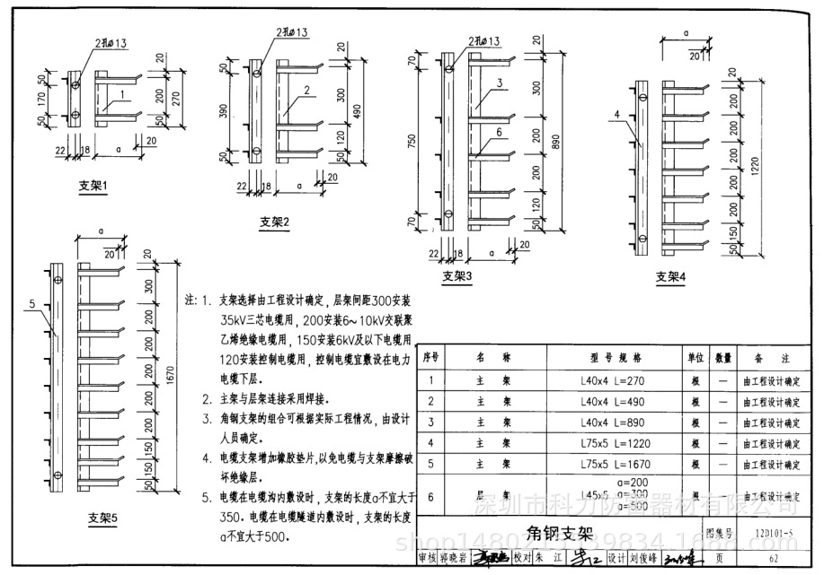 电缆沟支架图集图片