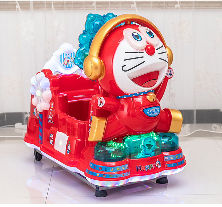 热卖儿童小孩投币摇摇车电动便宜摇摆机小款叮当猫玩具车超市门口