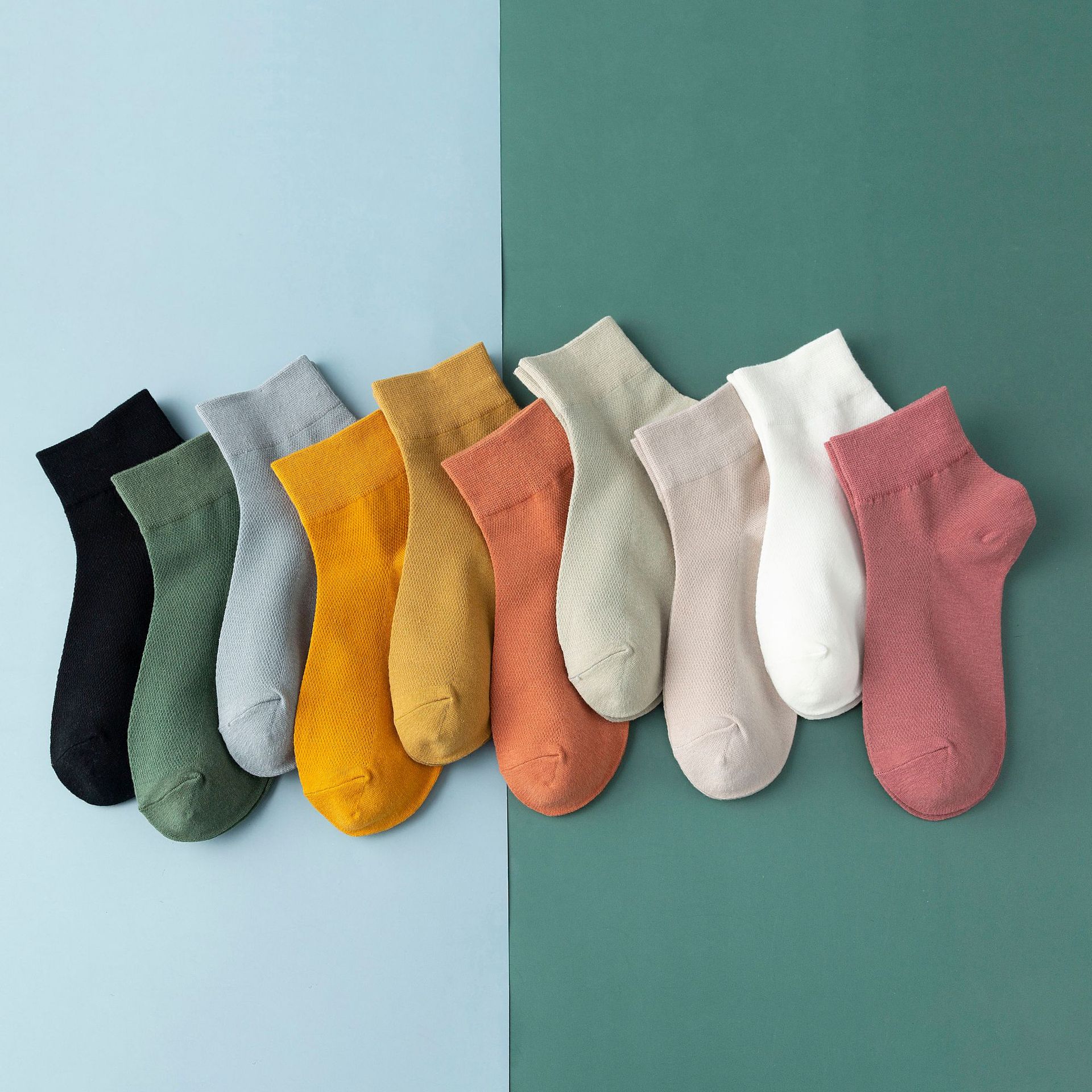 袜子女短纯色基础款白色日系学生ins韩版棉质春夏天薄款中筒袜女