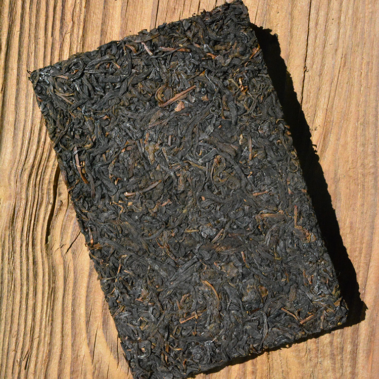 荒野料天尖茶黑砖茶 湖南安化黑茶荒山老树料黑砖茶 500g