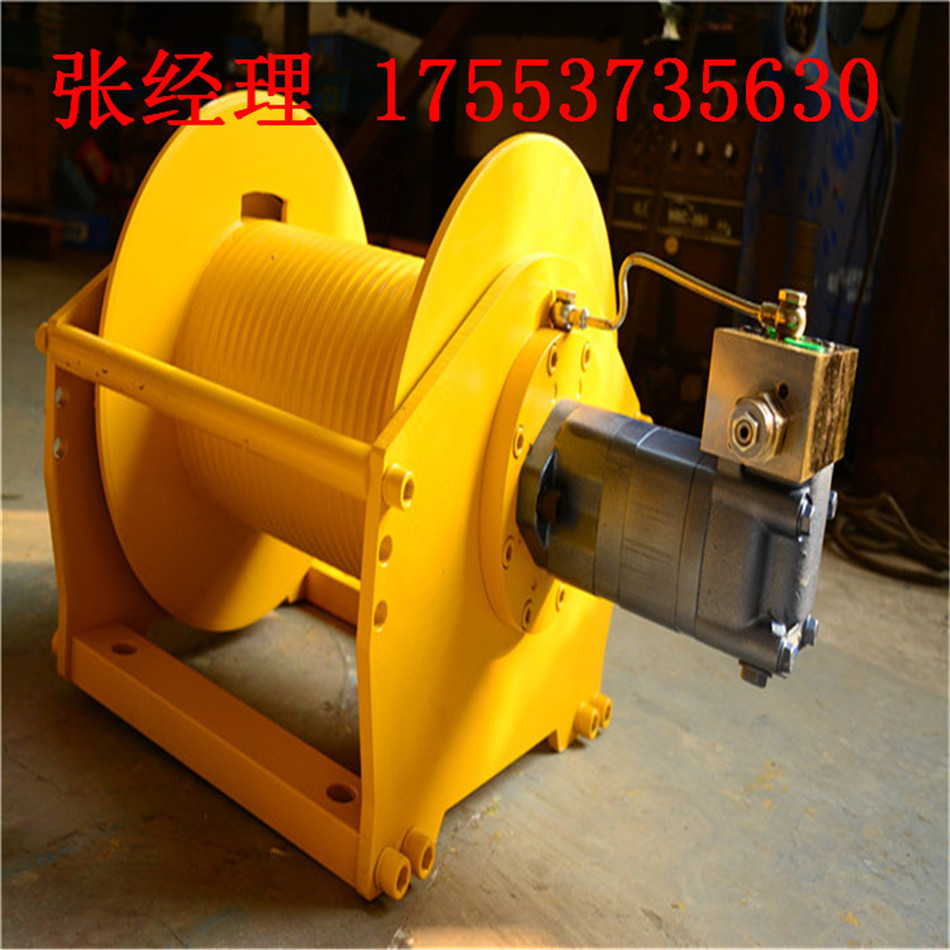 广西南宁出售全新2吨液压卷扬机内置刹车配置钢丝绳压绳器 大容量