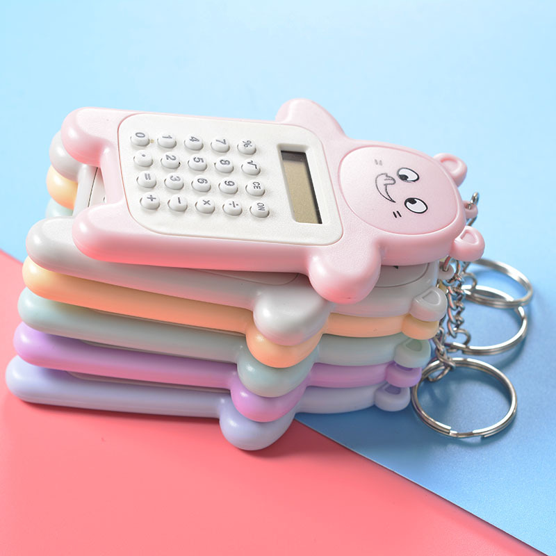Portable Bear Expression Calculator Korean Fashion Cute Mini Elementary School Student Computer Portable