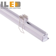 LED铝型材卡氧化国标10-15UM线条灯 暗槽灯高20mm硬灯条弹簧卡扣