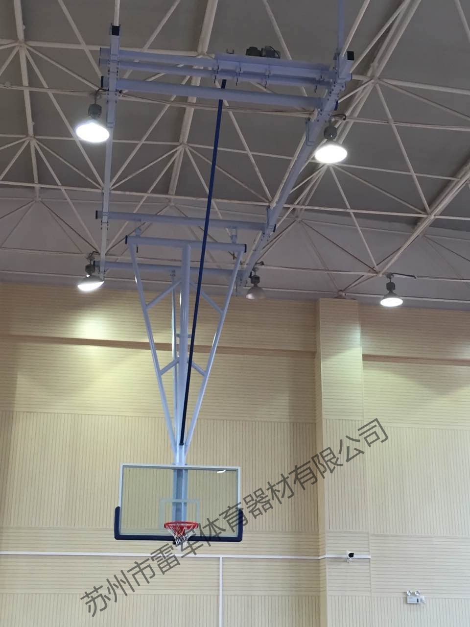 篮球架吊顶电动折叠悬挂式篮球架室内伸缩可升降篮球架悬空篮球框