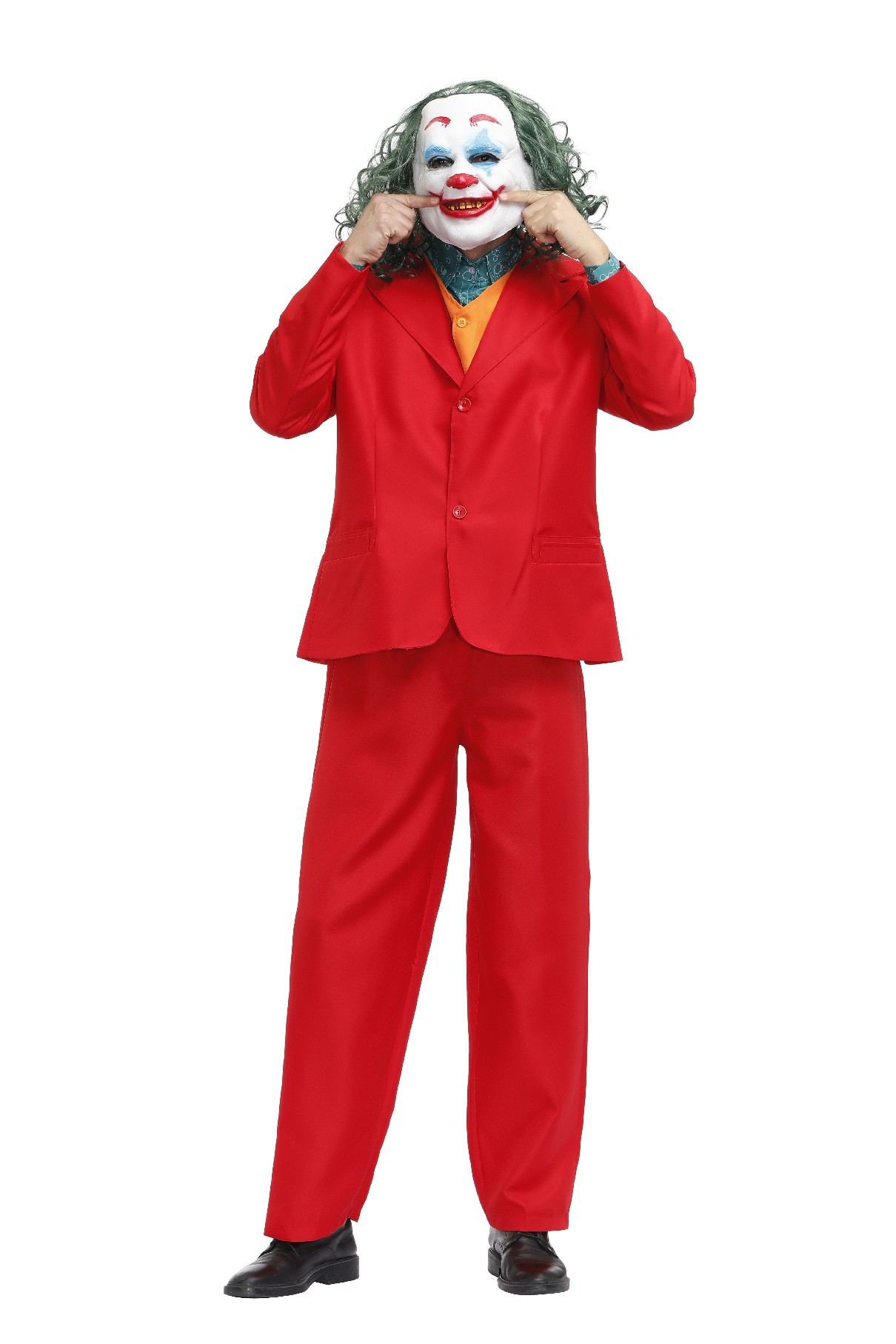 万圣节型男专用cosplay服装 电影角色扮演小丑男杰昆西装演出服