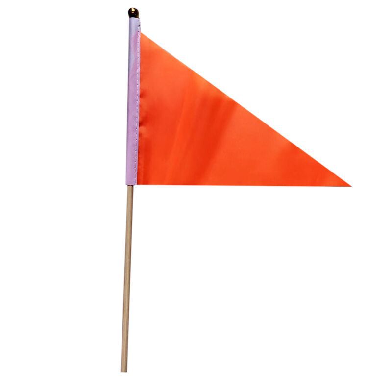 7号三角小彩旗20*30红旗实心杆手摇旗木头杆早操旗表演道具指挥旗