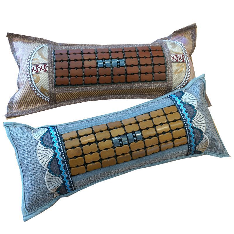 夏天凉枕成人磁疗麻将枕头花边藤枕颈椎保健颈椎枕头燕尾扁枕批发