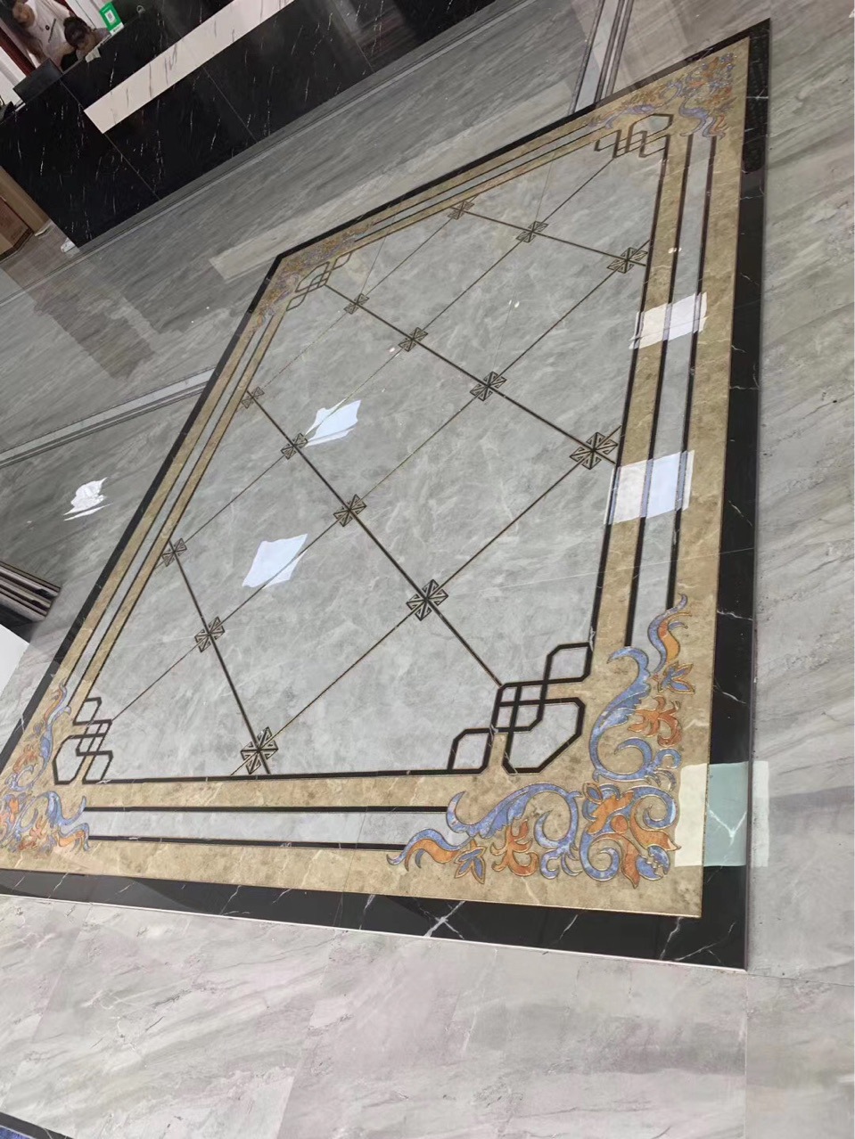 欧式无限拼地板砖