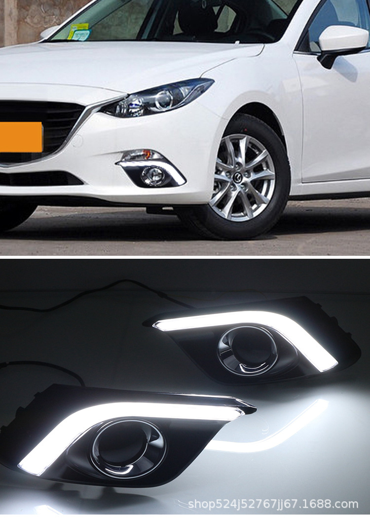 适用于14-16款昂克赛拉日行灯 马自达3昂科塞拉改装led日间行车灯