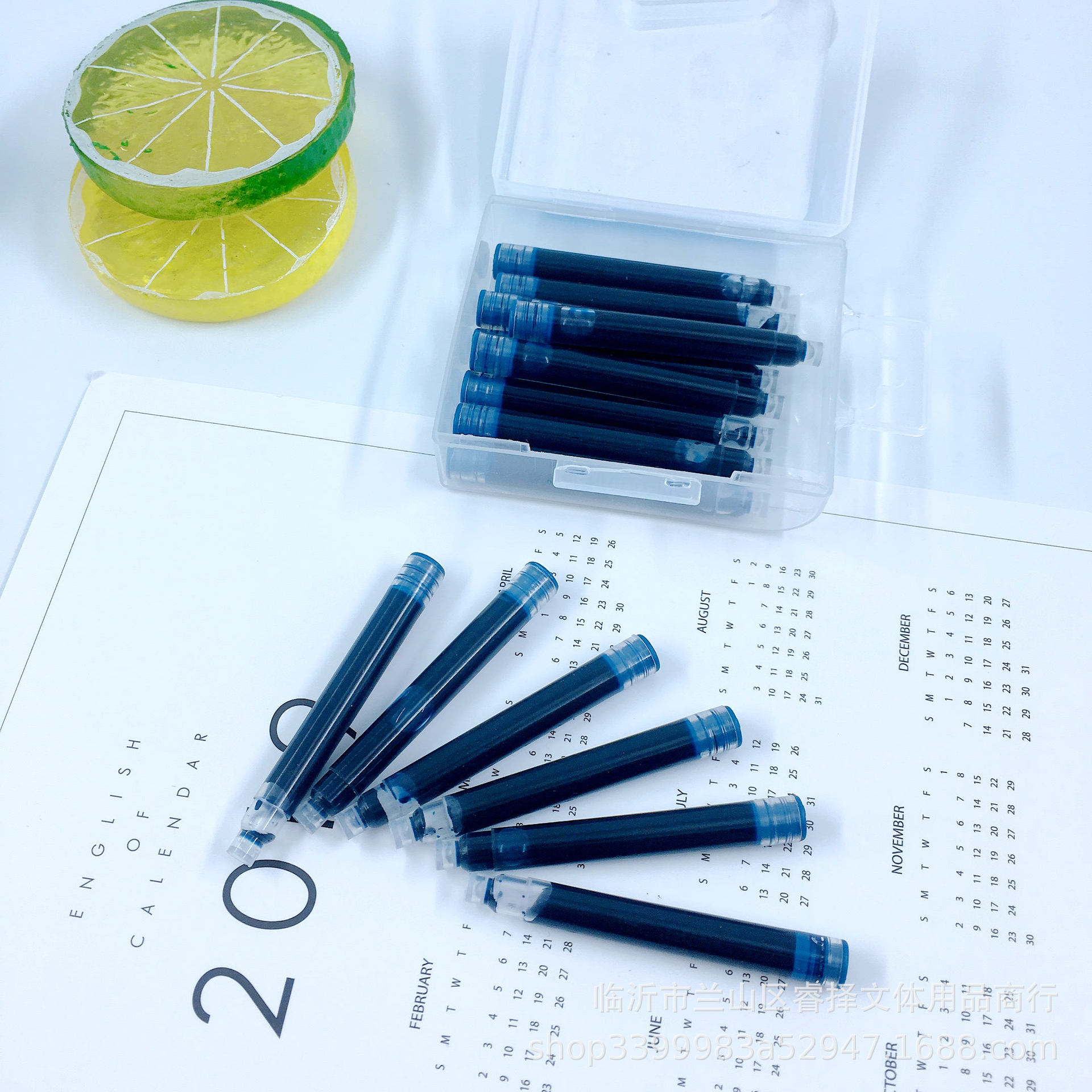 汉诺通用墨囊小口径墨囊金属钢笔用替换3.4/2.6mm可擦蓝/蓝黑/黑