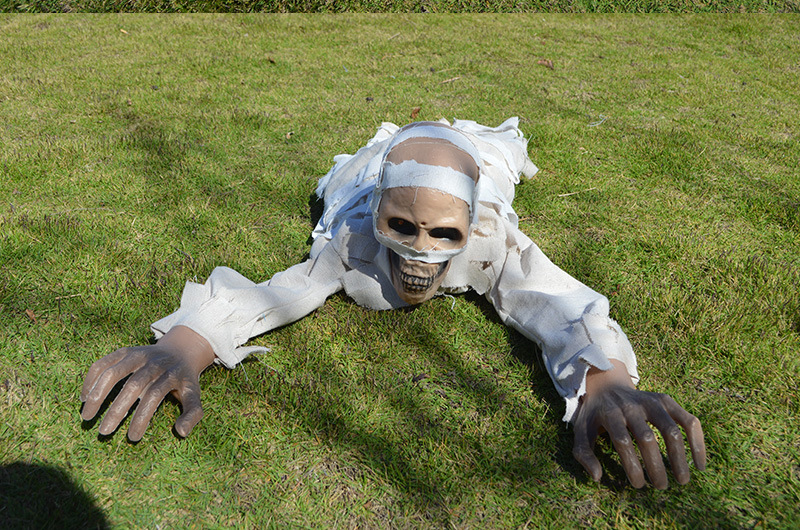 万圣节爬行鬼怪恐怖鬼叫感应爬行鬼断脚鬼骷髅发光木乃伊吊鬼整人