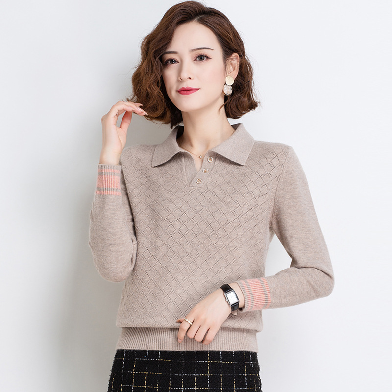 恒源祥毛衣女低领