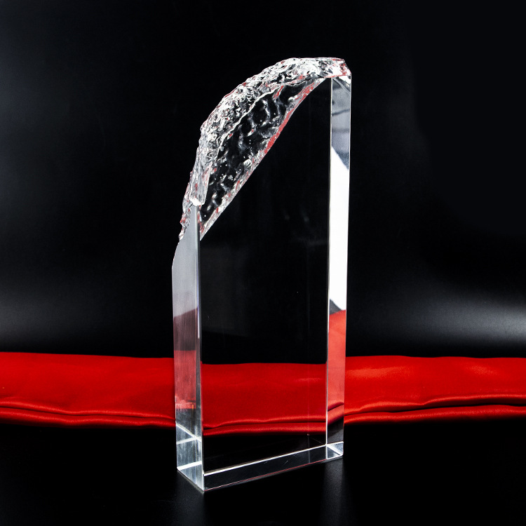 水晶冰山奖牌奖杯周年庆典水晶工艺品定制摆件毕业纪念品定做