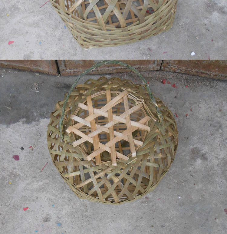 手工竹制品鸡笼鹅鸭家禽养殖竹笼喜庆婚宴农家田园竹编鸡笼罩