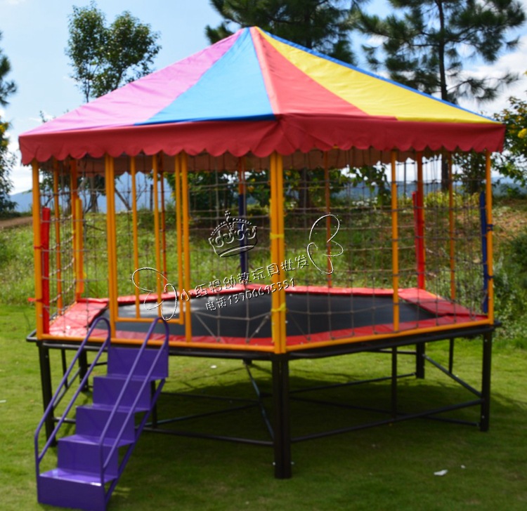 幼儿园大型蹦蹦床室内户外儿童游乐设备弹跳床广场摆摊公园蹦极床