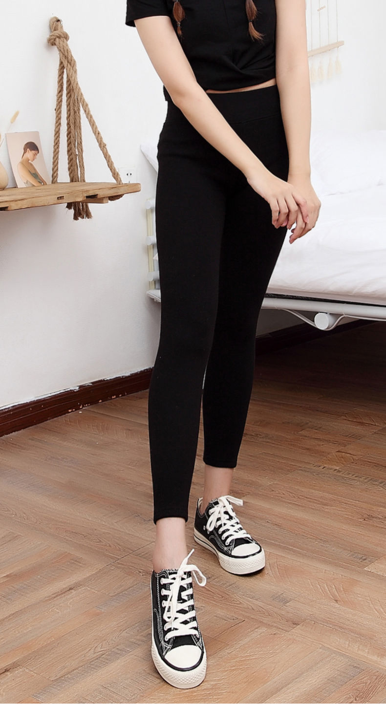 中老年保暖裤高腰外穿打底裤女加肥大码加绒加厚妈妈弹力棉裤秋冬