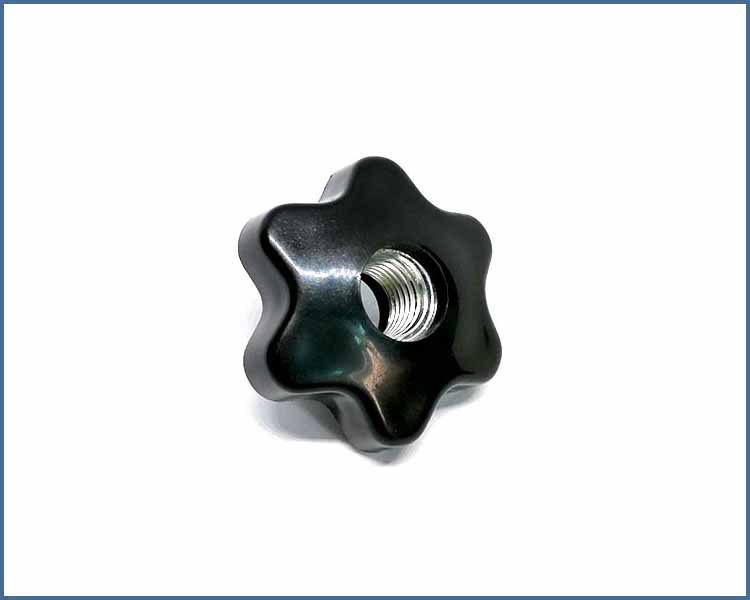 m8 六角通孔把手螺母 手拧星型胶头螺帽 可调节胶木梅花手柄螺母