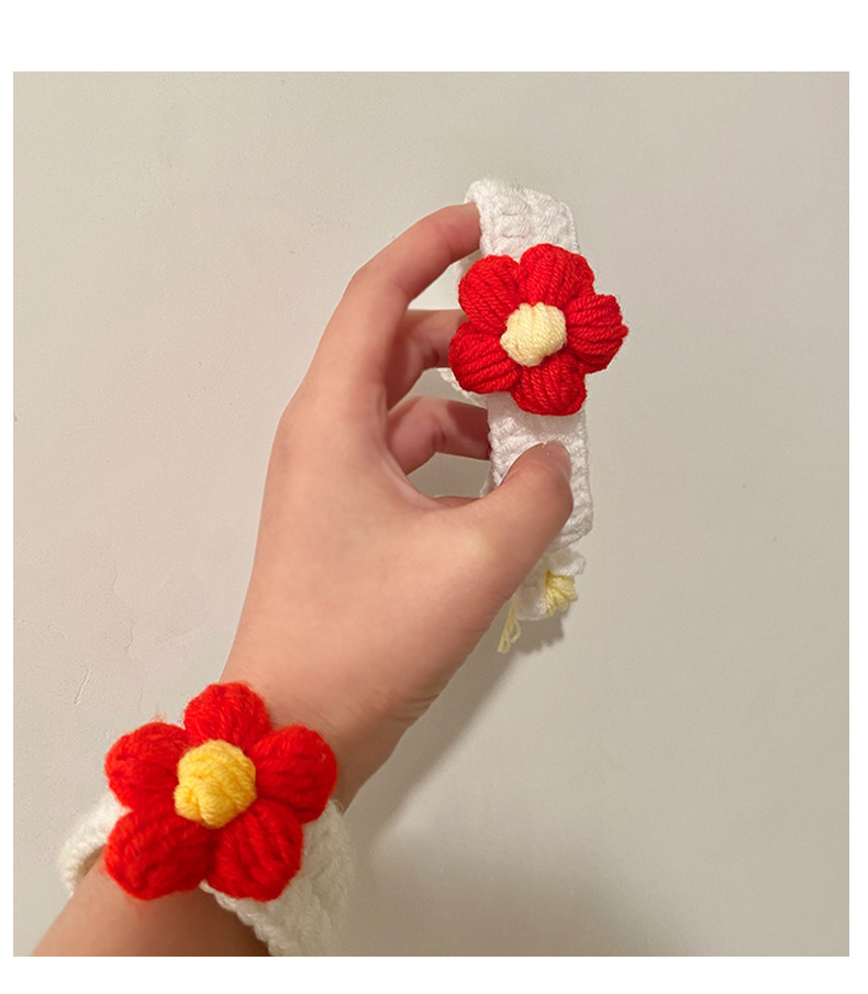 送你一朵小红花手环女周边手工编织手链网红同款粉丝手饰