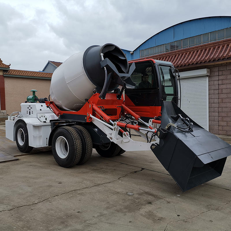 混凝土搅拌车自动上料水泥搅拌运输车2方3方全自动上料搅拌一体机