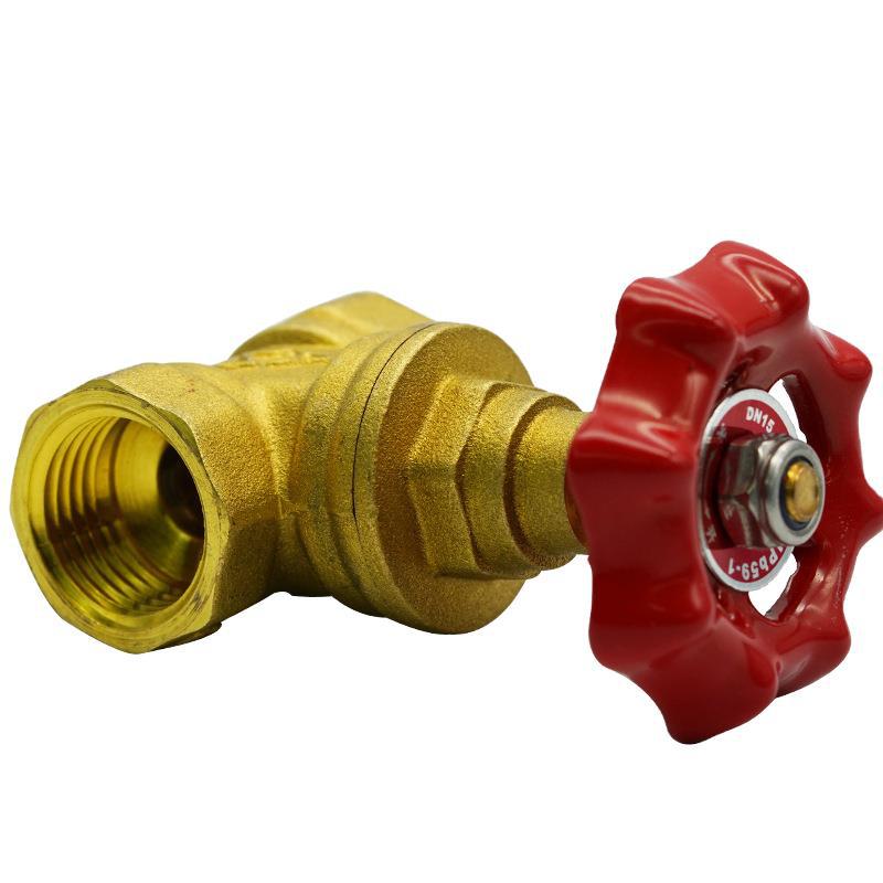 埃美柯闸阀开关4分6分dn50黄铜内螺纹手轮开关阀自来水管道阀门