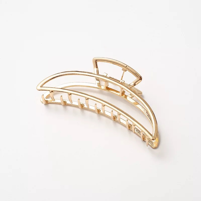 Korean Style Metal Barrettes Back Head Shark Grip Hair Claw Ins Hair Clip Female Elegant Graceful Fixed Clip