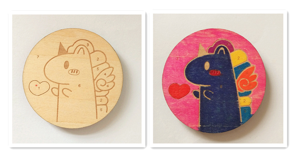 厂家直销木质day绘画冰箱贴 卡通人物冰箱贴 木质冰箱贴定制